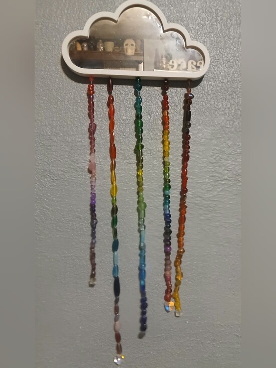 Other - Handmade Multicolor Glass Bead Sun Catcher/Mirror